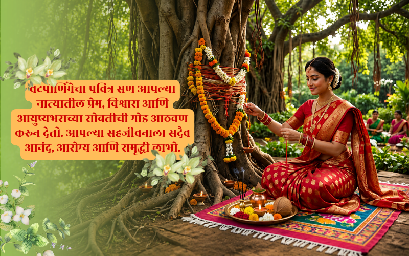Vat Purnima Caption in Marathi