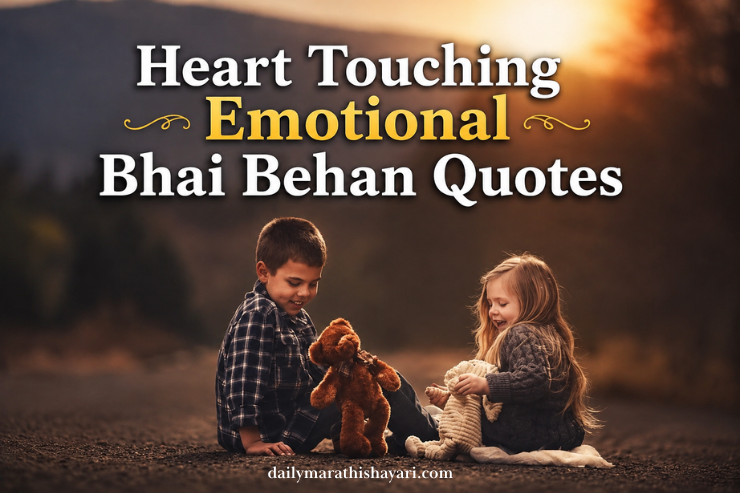 120+ Best Heart Touching Emotional Bhai Behan Quotes | दिल छू लेने वाले Quotes – Daily Marathi Shayari