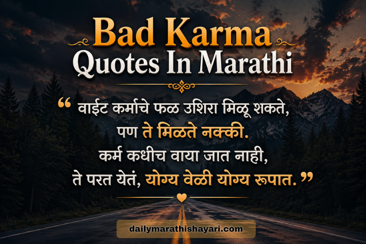 150+ Best Bad Karma Quotes In Marathi | Daily Marathi Shayari