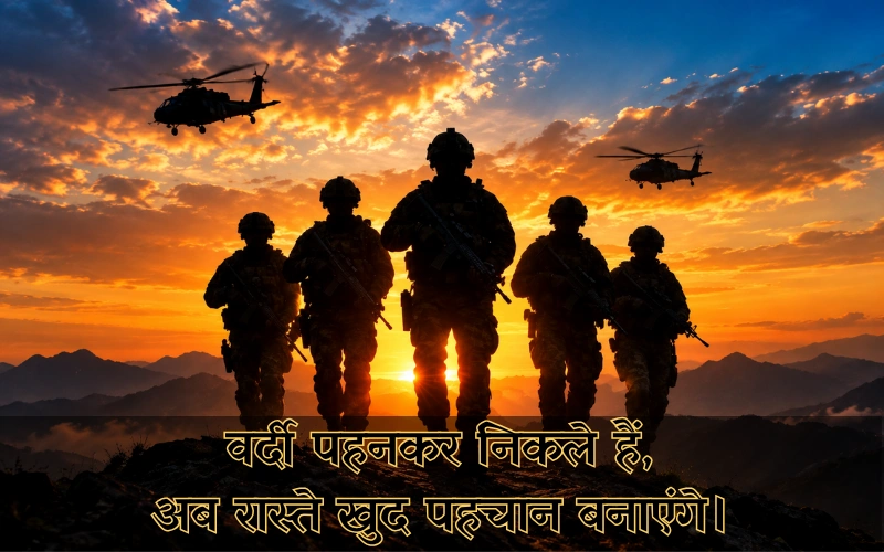 आर्मी शायरी हिंदी Attitude 2 Line 