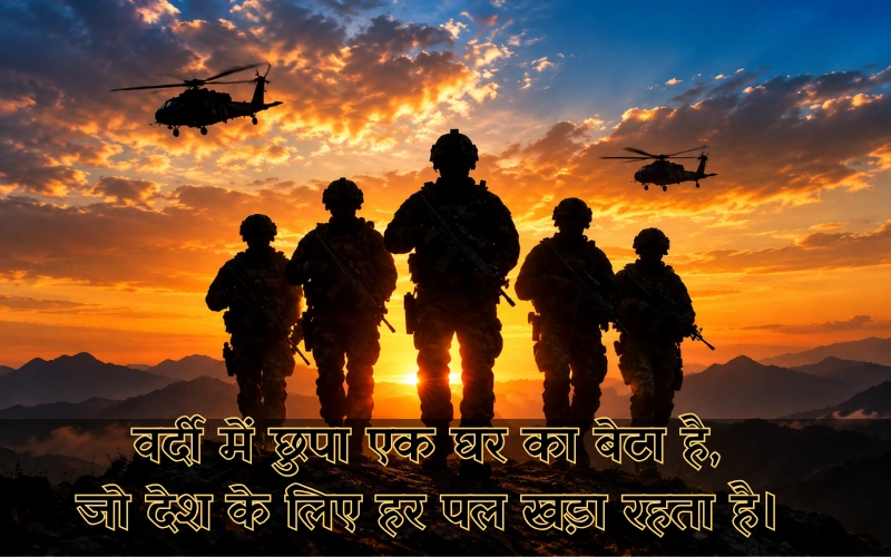 Army Shayari 2 LINE