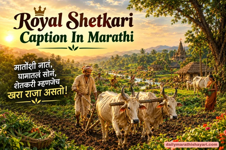 160+ Royal Shetkari Caption In Marathi: शेतकरी स्वाभिमानाचा भन्नाट कैप्शन