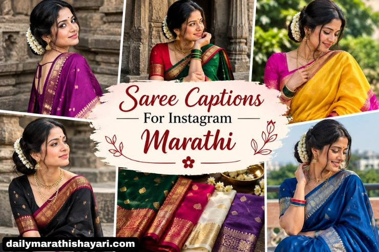 105+ Saree Captions For Instagram Marathi | सुंदर साडी Captions