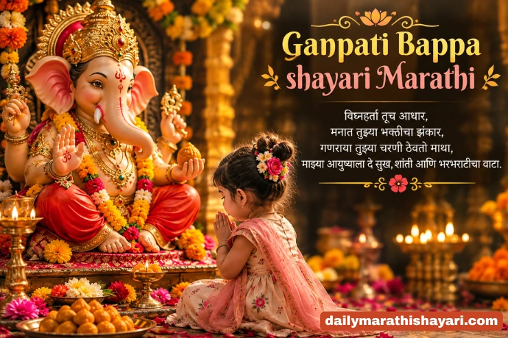 60+ Ganpati Bappa Shayari Marathi: बाप्पावरील सुंदर भक्तीमय शायरी