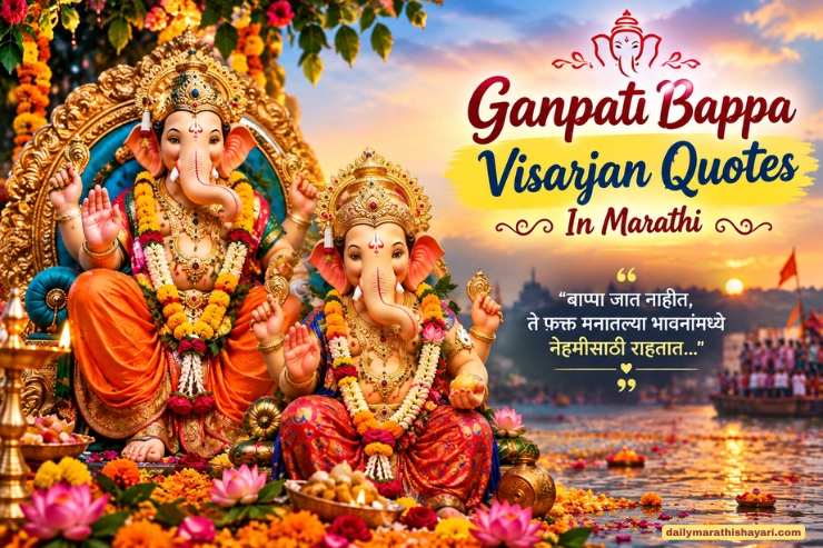 90+ Ganpati Bappa Visarjan Quotes In Marathi: भिडणारे सुंदर संदेश