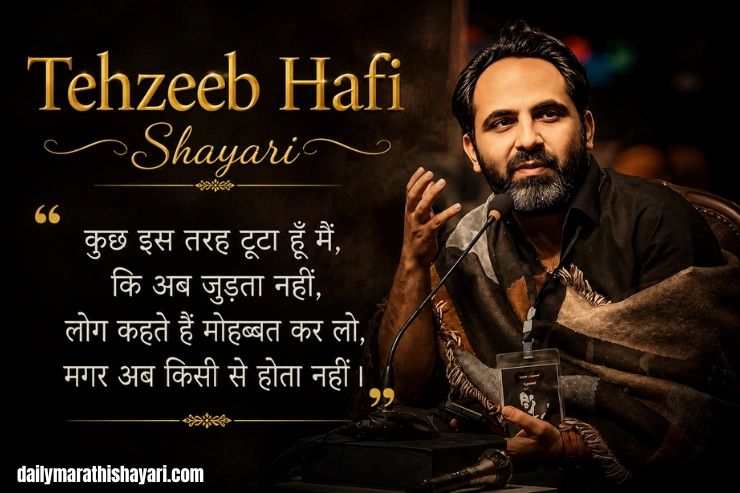 195+ Tehzeeb Hafi Shayari: दिल को छू जाने वाली खूबसूरत शायरियाँ